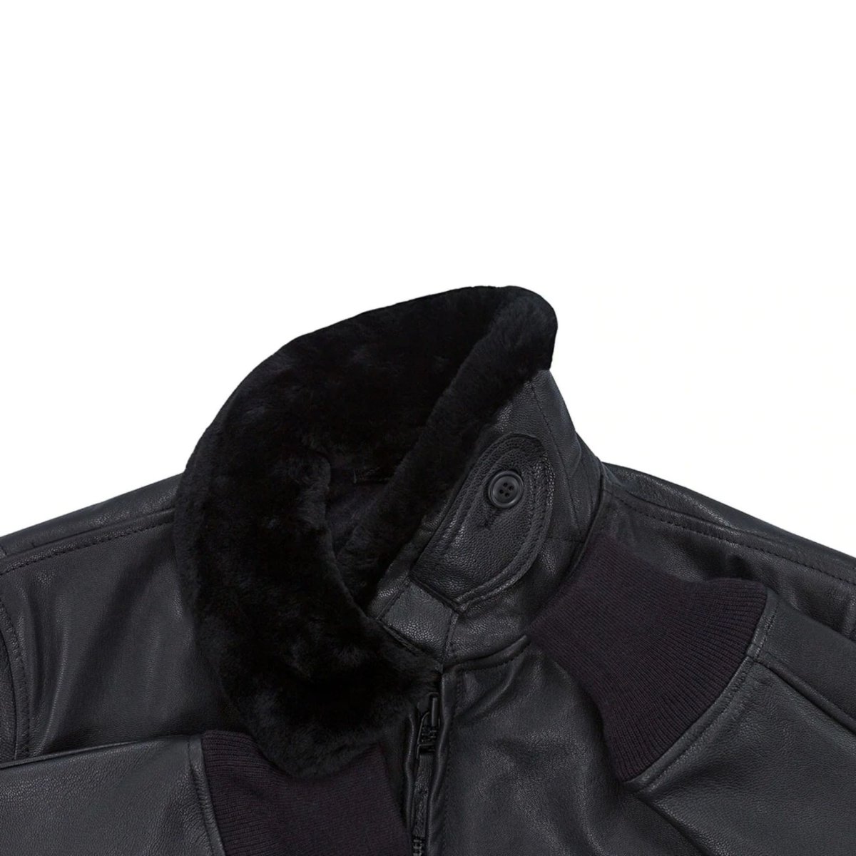 Black Leather G-1 Military Spec Cockpit Jacket Z21E013 Cockpit USA Mens Pilot Jackets
