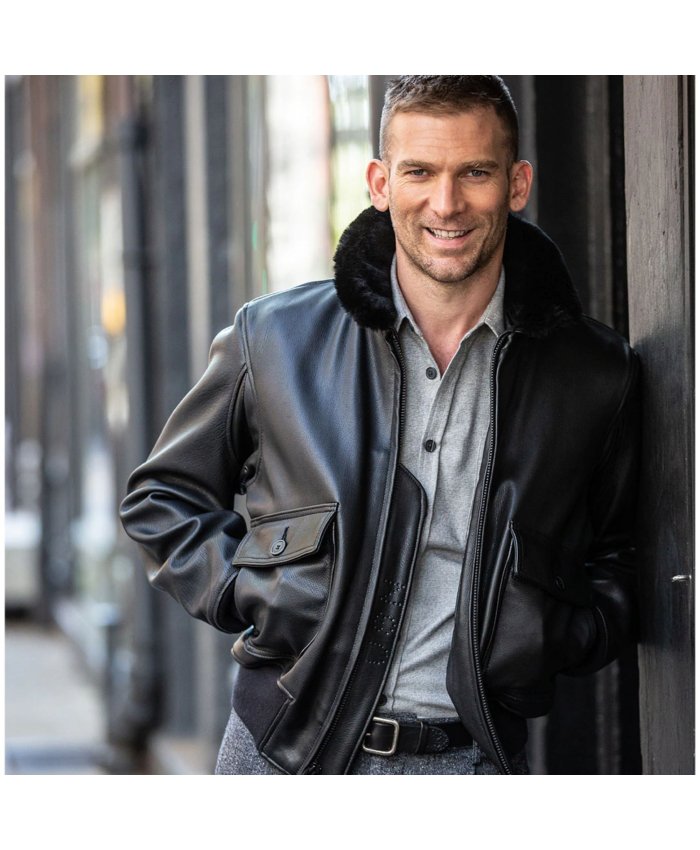 Black Leather G-1 Military Spec Cockpit Jacket Z21E013 Cockpit USA Mens Pilot Jackets