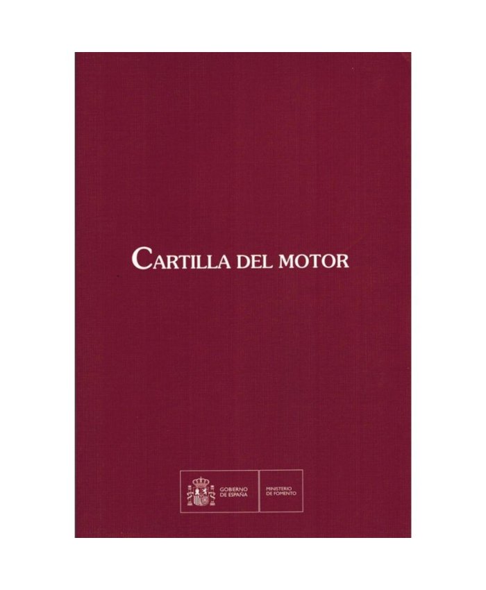 Cartilla de Motor TA0066 Mº Fomento Libros del Avión