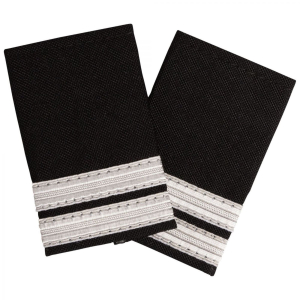 Pilot Epaulettes 2 Silver Bars