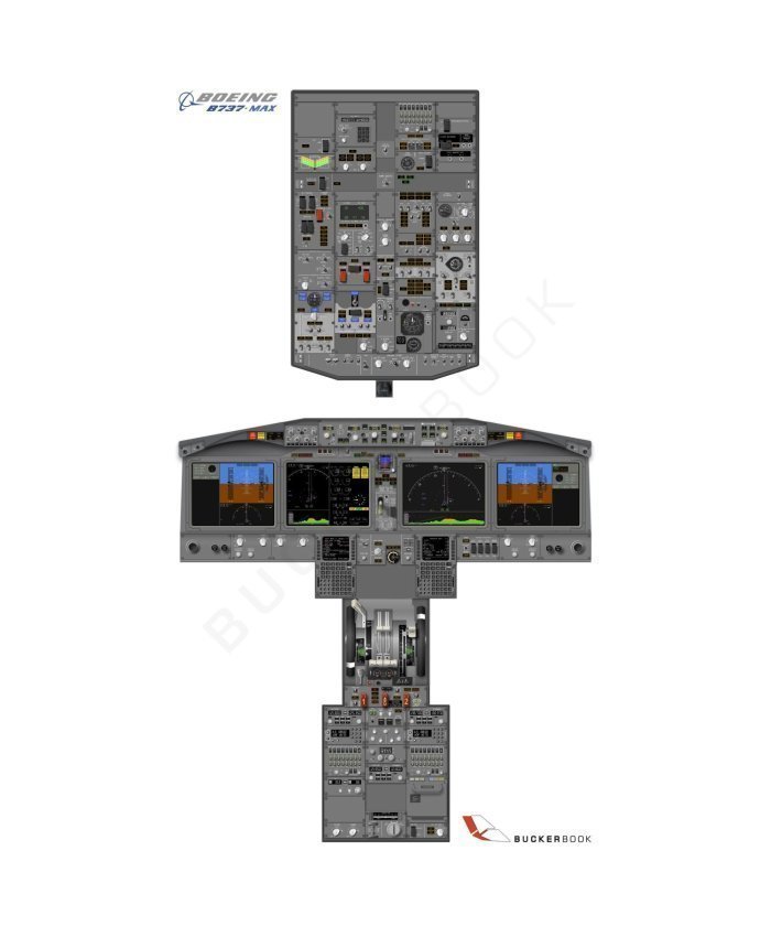 Poster Boeing B737 MAX Entrenamiento Pósters de Entrenamiento  BuckerBook 49,90 € BuckerBook Premium