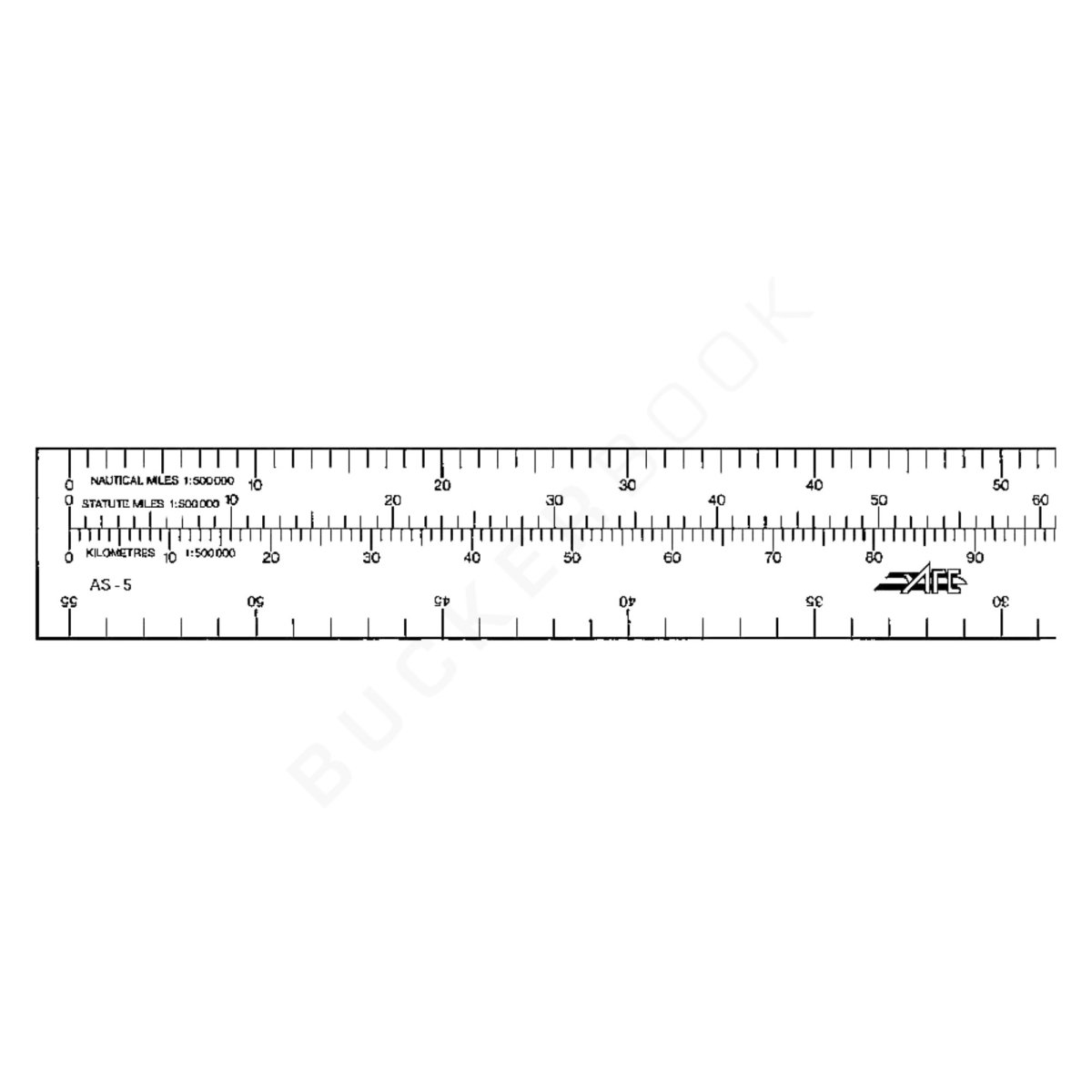Regla AFE AS-5 41 cm Accesorios para Cartas Aeronáuticas  BuckerBook 14,50 € AFE