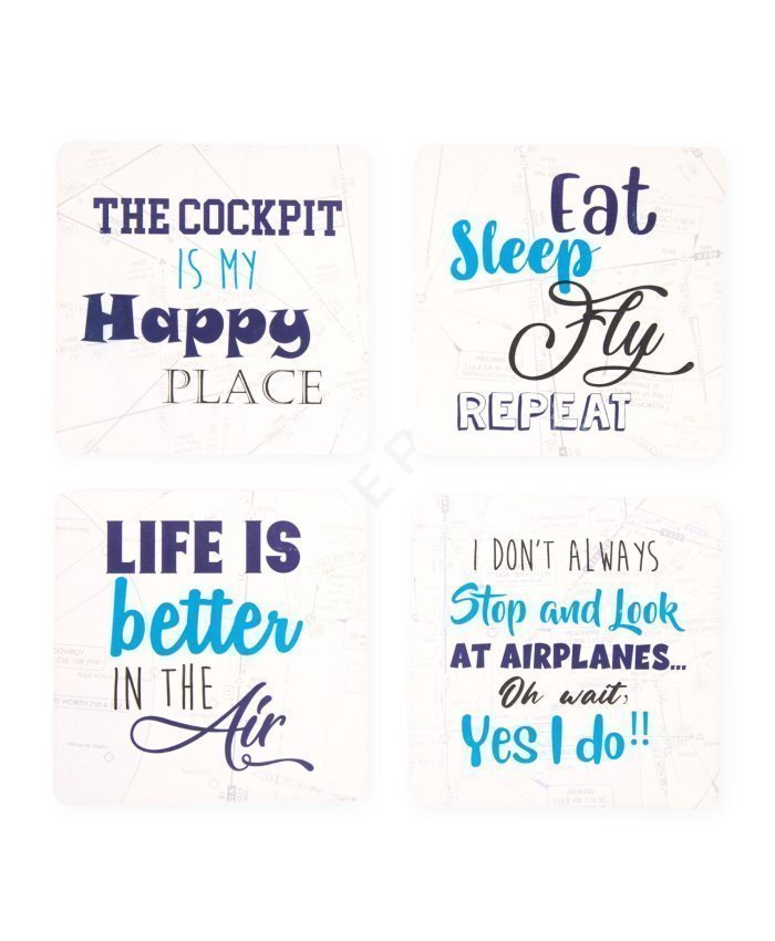Posavasos Cockpit - Pack 4 Posavasos Aviación  BuckerBook 24,90 € 
