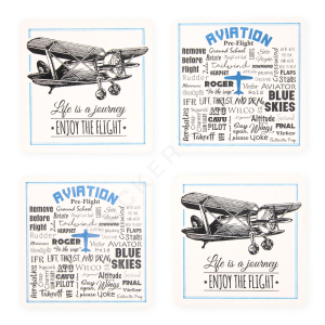 4 Pack - Flight Coasters