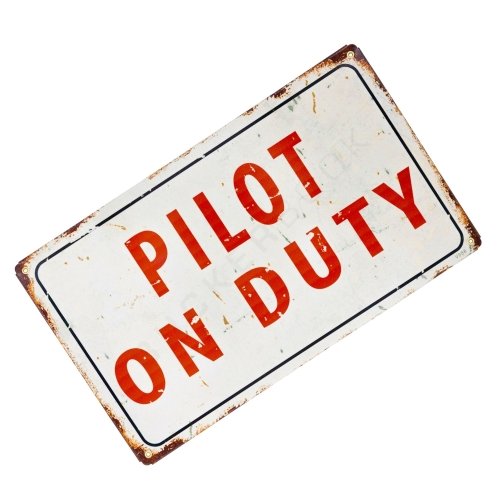 Cartel Decorativo Pilot On Duty 2