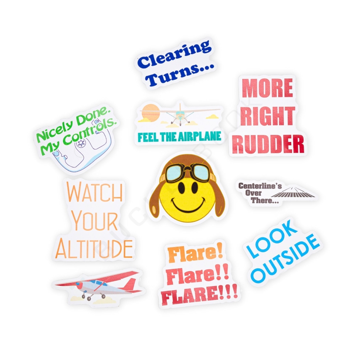 CFI Vinyl Stickers 10 Pack Aviation Stickers  BuckerBook €12.00 