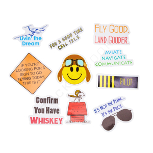 Pilot Vinyl Stickers 10 Pack