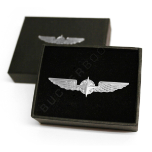 Silver Pilot Wings Badge 5cm