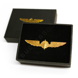 Gold Pilot Wings Badge 5cm