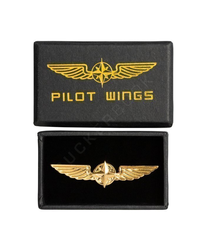 Insignia Alas de Piloto 5 cm Dorada Insignias 1703124431482 BuckerBook 9,90 € Design 4 Pilots