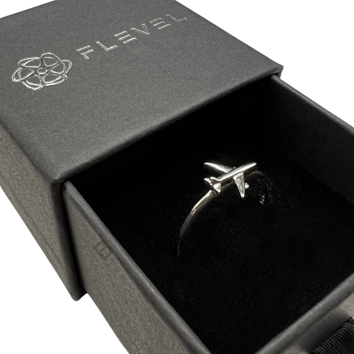 FLEVEL Silver Airplane Ring Aviation Necklaces & Bracelets  BuckerBook €27.90 