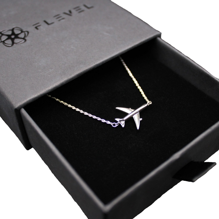 FLEVEL Silver Airplane Pendant Aviation Necklaces & Bracelets  BuckerBook €46.90 