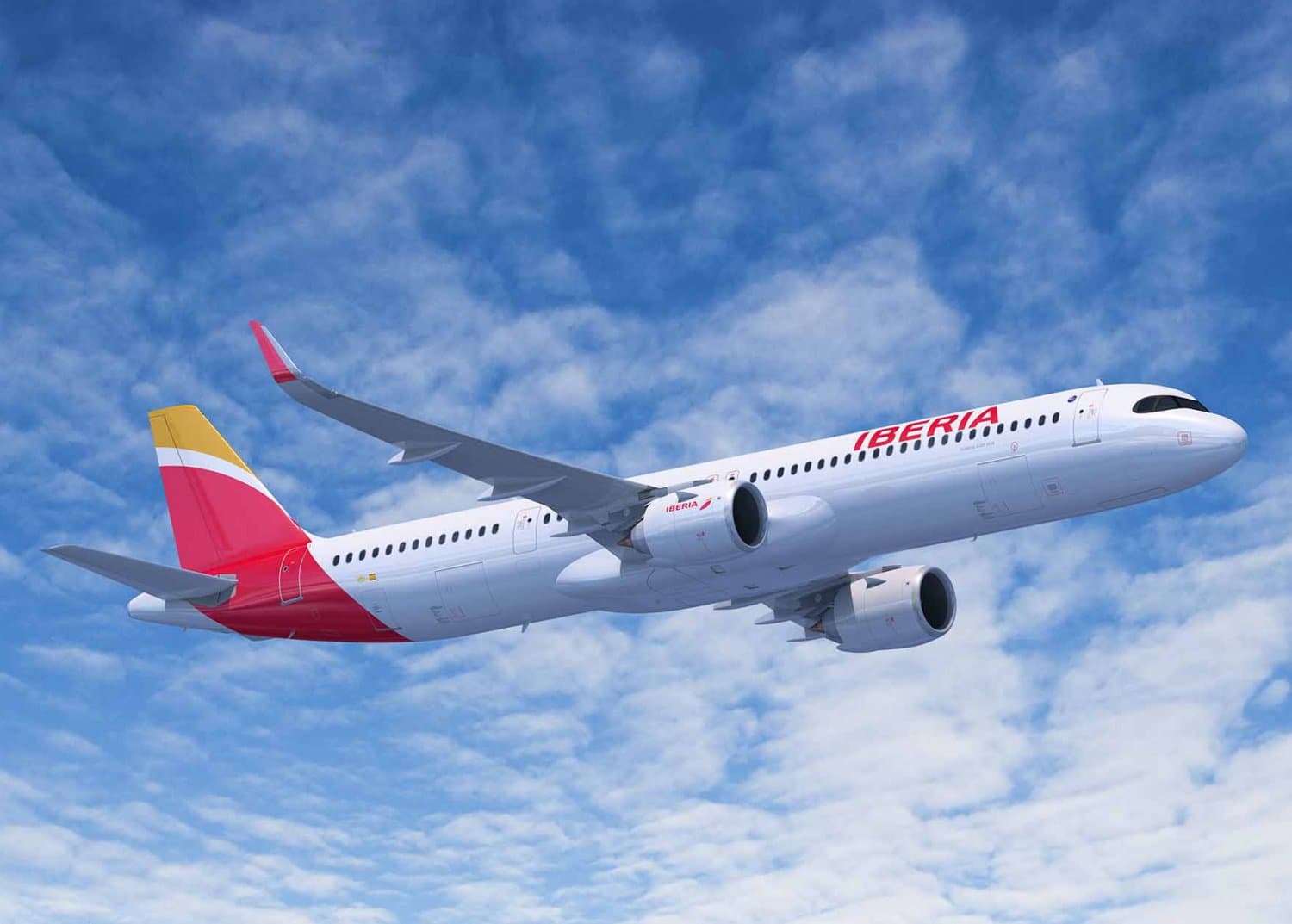 Diseño conceptual de los futuros A321XLR de Iberia. Foto Airbus