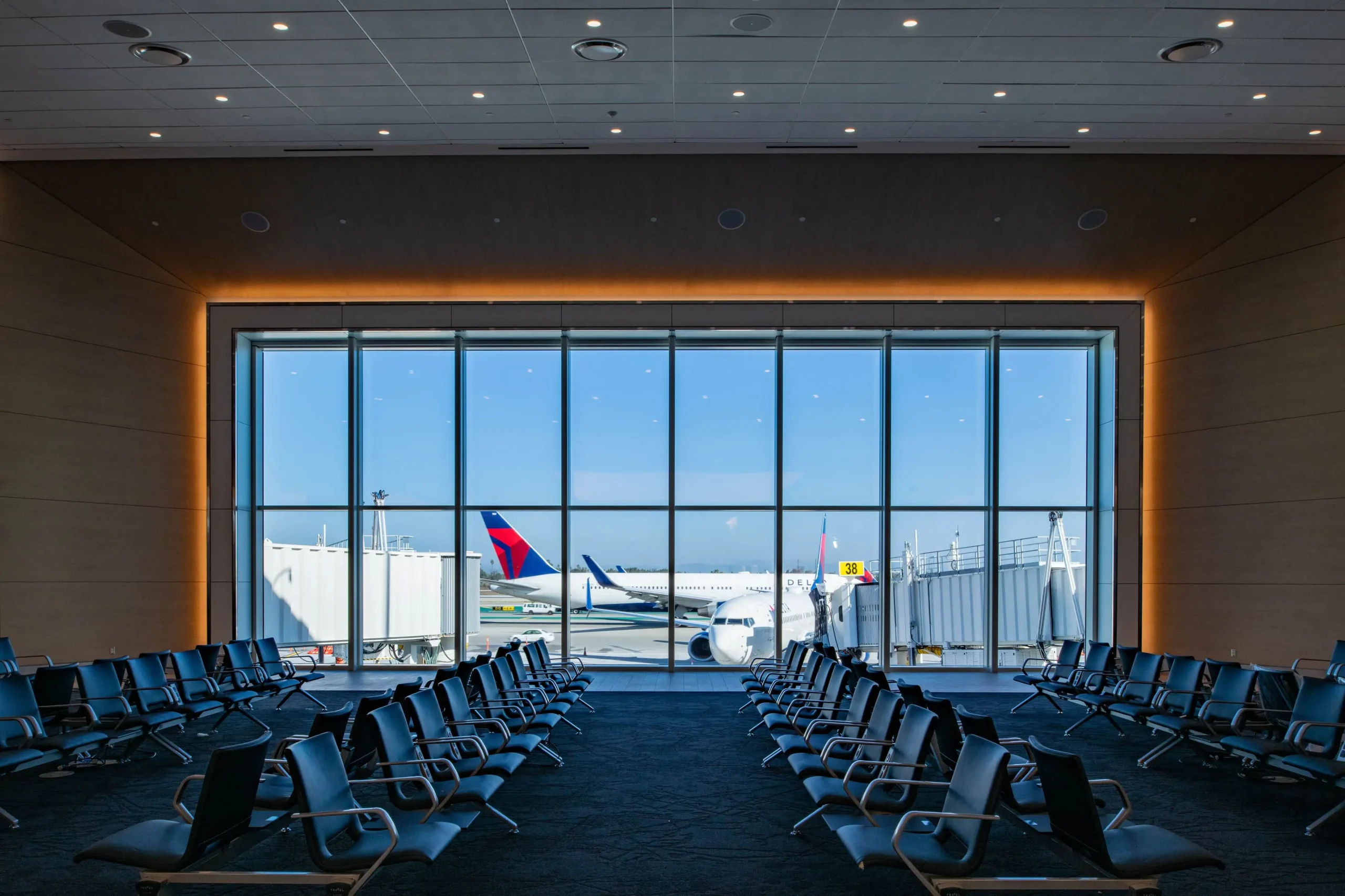 Vista desde el aeropuerto de Los Ángeles. Foto: Delta Air Lines.