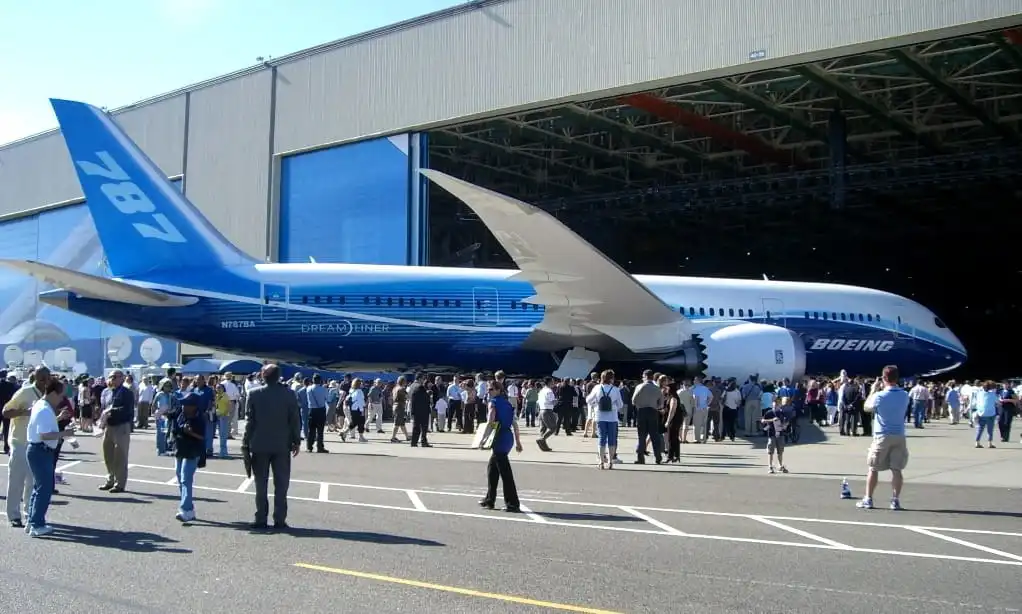 Presentación del Boeing B787-8 en Everett en 2007. Foto Yasuhiko Obara Yasobara