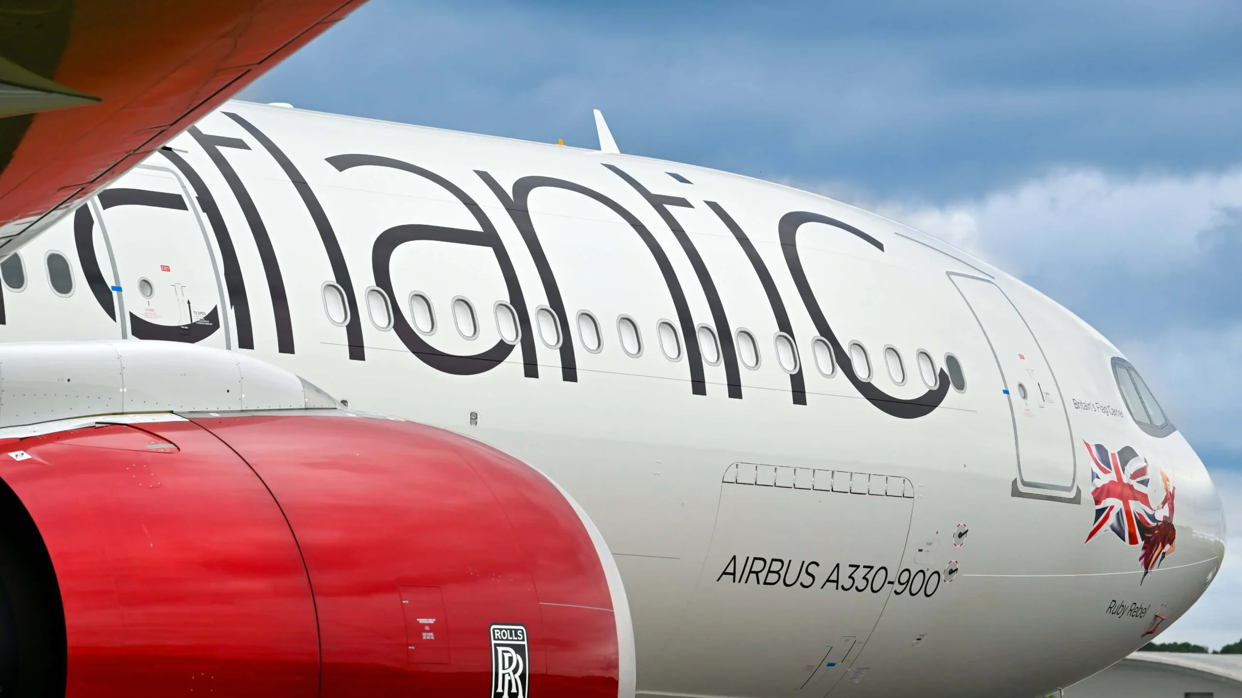 Airbus A330-900 de Virgin Atlantic exhibido en el FIA2024. Foto: Airbus