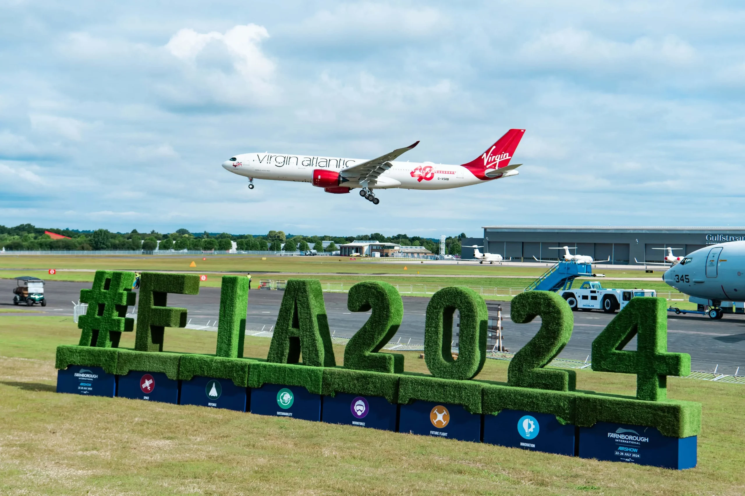 El A330-900 de Virgin ha hecho las delicias de los presentes en el FIA 2024. Foto: Airbus