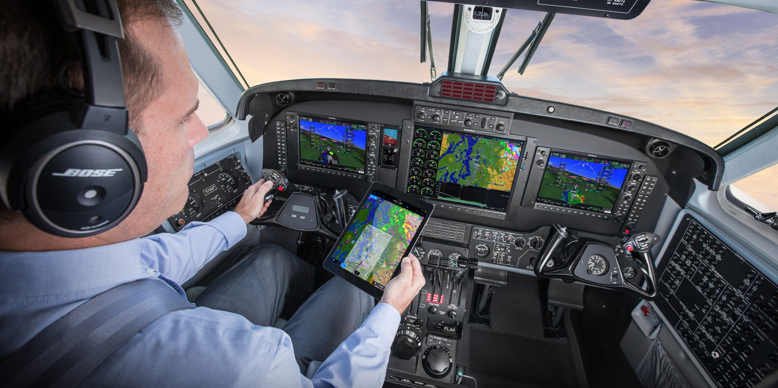 Cabina Garmin 1000 NXi de la renovación de flota de European Flyers