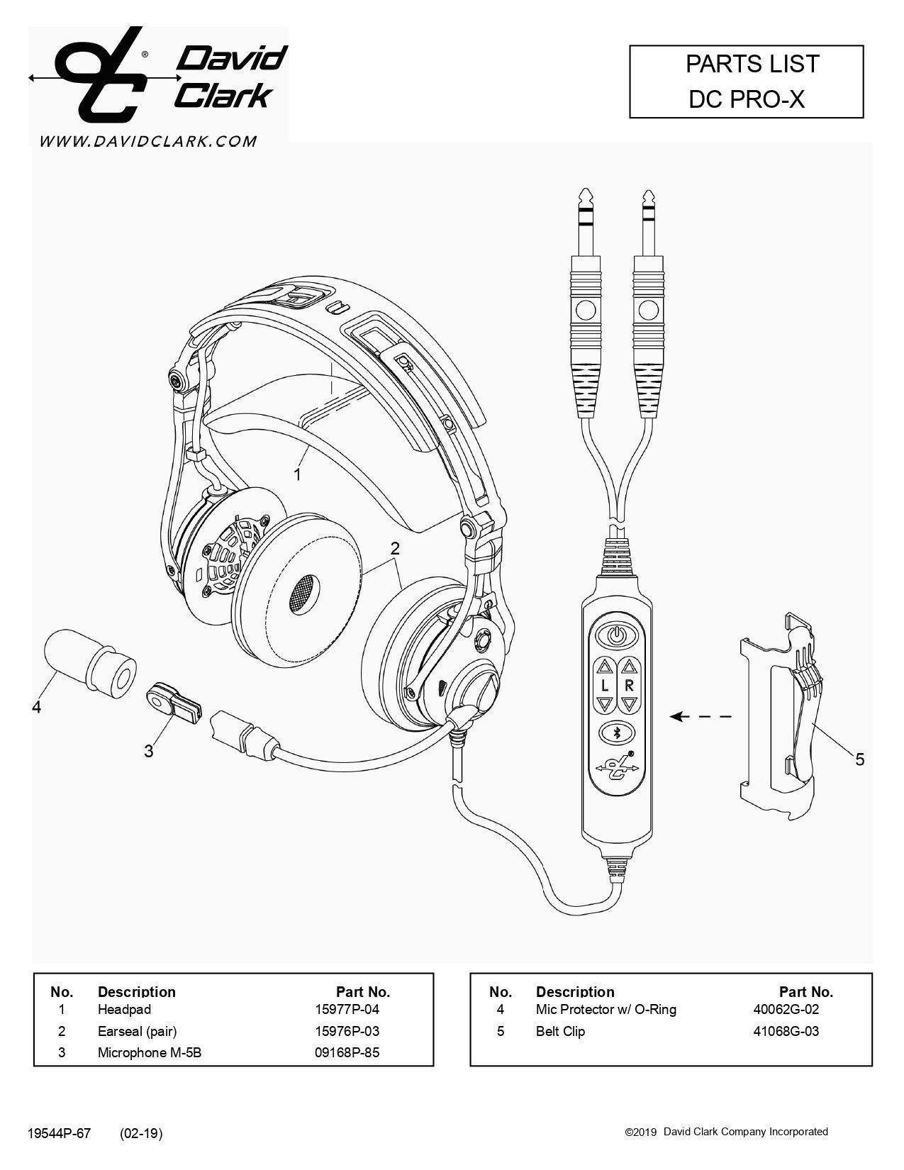 DC-PRO-X PARTS LIST BUCKERBOOK